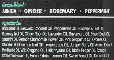 Floyd's of Leadville CBD Arnica Balm full ingredients list