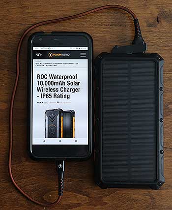 ToughTested ROC Waterproof 10,000mAh Solar Wireless Charger