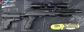 Ruger 22 Charger Takedown fitted with the Adaptive Tactical TK22 Takedown Stock