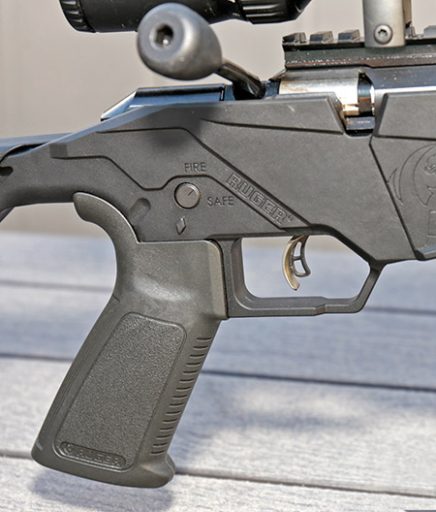 Ruger Precision Rimfire trigger, and AR-style grip