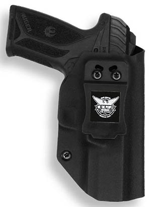 We The People Holsters black Kydex, shown with the Ruger Security 9 