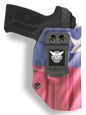 We The People Holsters Kydex, American Flag design, shown with the Ruger Security 9