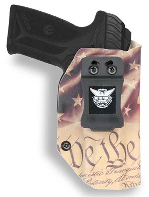 We The People Holsters Kydex, Constitution design, shown with the Ruger Security 9