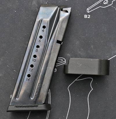 Galloway Precision +2 Magazine Extension for the Ruger Security 9, shown prior to installation