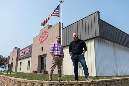 Dustin Knutson and Rob Carstensen, owners of Boyds Gunstocks