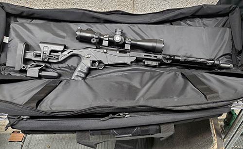 Ruger Precision Rimfire in the Ranger 42" Padded Double Rifle Case from 3VGear