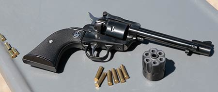 Ruger Single-Six Convertible shoots both .22 LR and .22 WMR