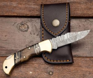 Hemingway Handmade Damascus Steel Pocket Knife from Forseti Steel