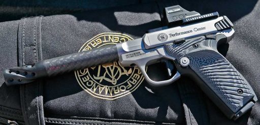 Bullseye Grips thumbrest grips for the Smith & Wesson SW22 Victory in Grey G10 Starburst