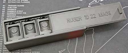 3D Printed Ruger 10/22 magazine storage container