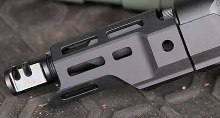 Swivel socket on the Midwest Industries Ruger Charger 4.875" M-LOK Handguard 