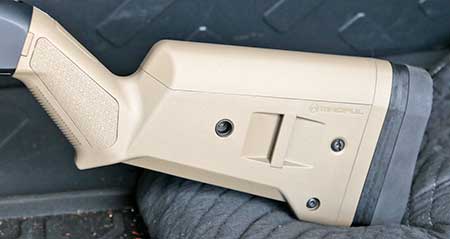 Magpul SGA Stock on a Mossberg 590 12 gauge shotgun