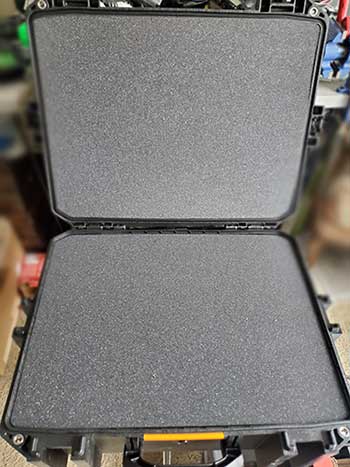The Pelican V550 Vault Equipment Case is a blank canvas, just waiting for a butcher like me to make some semi-sloppy cuts