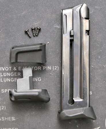 TandemKross Wingman +5 Magazine bumper for the Ruger SR22 about to be installed.