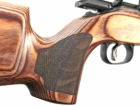 Laser engraving on the Boyds Pro Varmint Stock for the Ruger American Rimfire.
