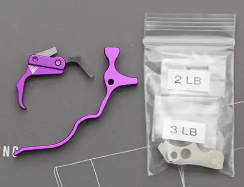 Package contents of the Velocity Trigger Kit with Mag Release for the 10/22.
