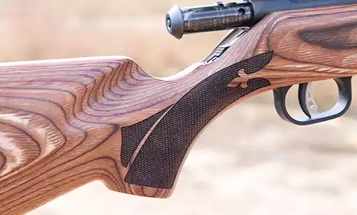 Additional view of the Boyds Stock installed on a Savage B Series Left-Hand Action Rifle.