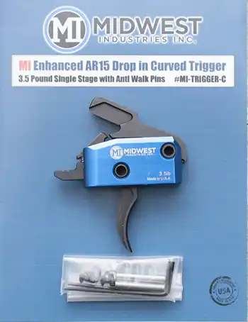 The Midwest Industries AR15 drop-in 3.5 lb single-stage trigger.