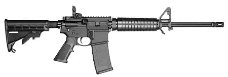 A stock AR with plastic handguards and basic stock/grip too. 