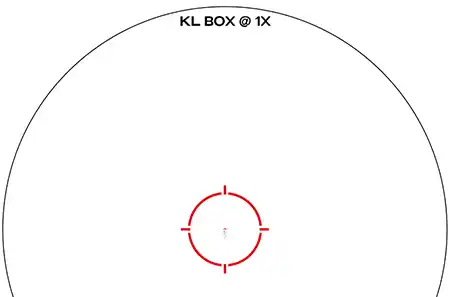 Arken EP-8 1-8x28 LPVO KLBOX reticle at 1x. 