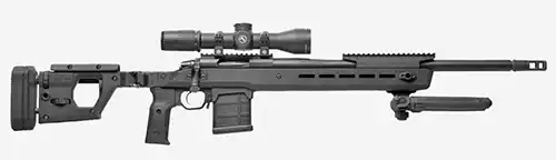 Magpul Pro 700 Folding Rifle Chassis with optional included steeper grip. 