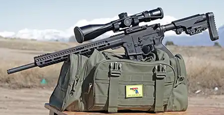 Winchester Range Bag from Highland Tactical with AR22 for scale. 