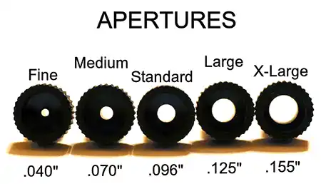 Skinner Peep Sight apertures. 