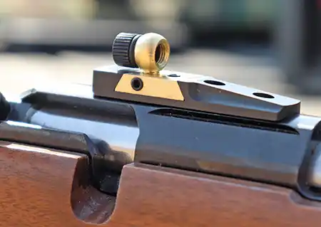 Skinner Peep Sight on the Ruger American Rimfire.