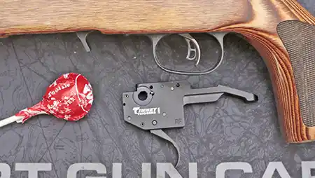 Timney Ruger American Rimfire Trigger Before Installing. 