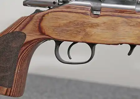 Smooth, Curved, Timney Ruger American Rimfire Trigger. 