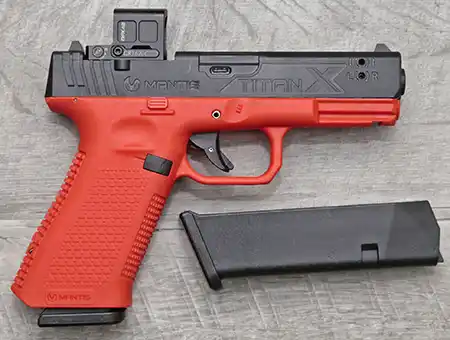 Mantis TitanX and included extra weighted magazine. 