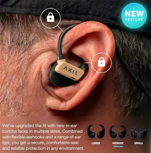 Axil GSX 3.0 Bluetooth Hearing Protection Earbuds.