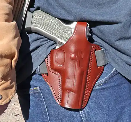 Craft Holsters OWB Leather Holster for CZ 75, 4 o’clock carry position.