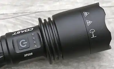 Flood beam setting on the Coast XP20R flashlight.