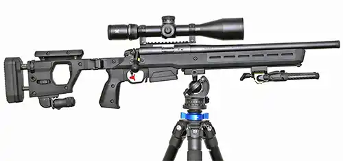 Magpul Pro 700 Arca Rail mounted to a tripod.