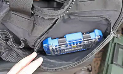 Tool set in the Highland Tactical ELITE Tactical Duffel Bag.