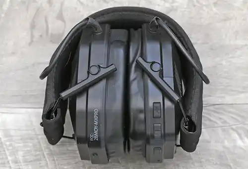 AXIL MX PRO electronic shooting ear muffs folded