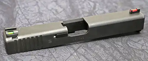 Glock 17 slide with TAG Precision sights installed
