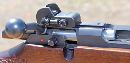 CZ 457 Lux Tech Sights bolt handle clearance