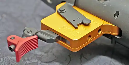 Adjustment screws on the Timney M700 CE Pro two stage trigger