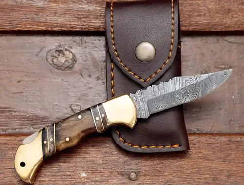 Hemingway Damascus Pocket Knife from Forseti Steel