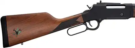 American walnut stock and receiver of the Henry H14 Big Woods Carbine