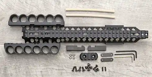 Mesa Tactical SureShell Carrier and Rail kit for the Kel-Tec KSG with mounting hardware