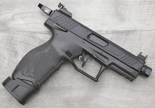 Customized original full-size Taurus TX22 with red dot and compensator