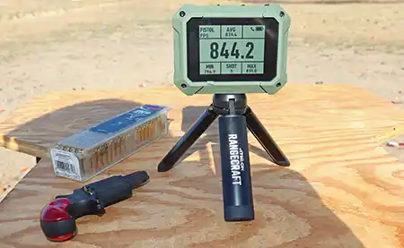 NAA Mini-Revolver ammunition velocity testing with a Garmin chronograph