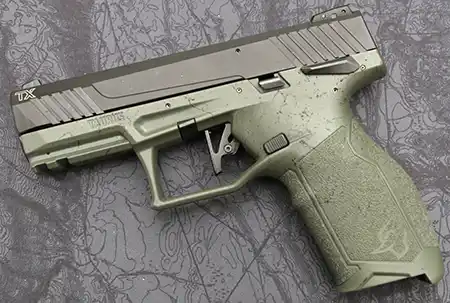 Original Taurus TX22 with Green Splatter finish