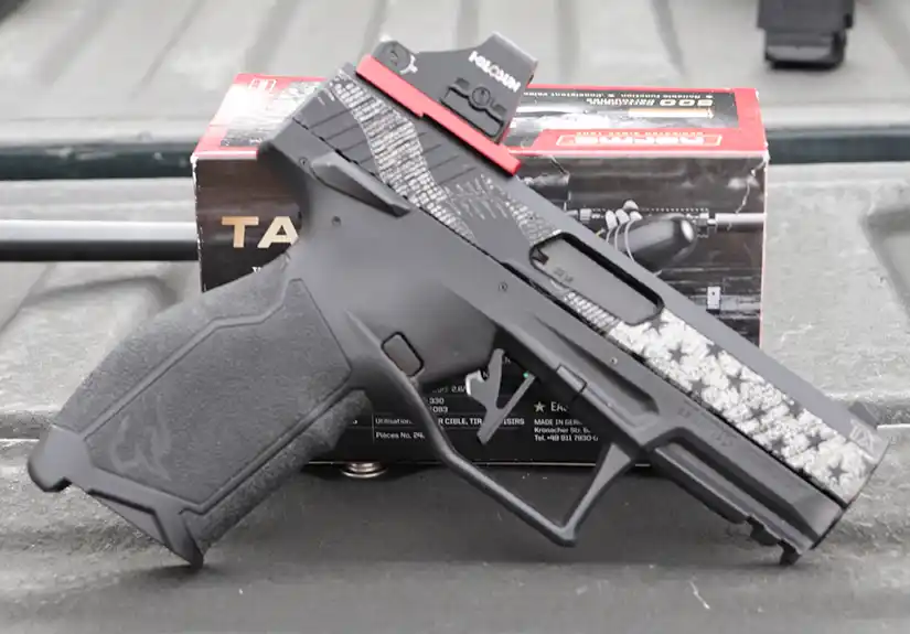 Customized US Flag Taurus TX22 with Holosun red dot