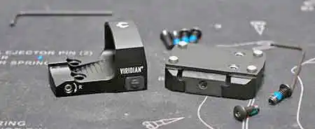 Viridian RFX15 green dot sight with mounting hardware