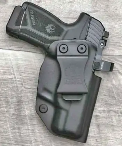 Viridian RFX15 mounted on a Ruger MAX-9 in a CYA Supply optics-ready IWB holster