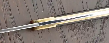 Buck 110 Slim Heritage Elite lockback spine detail